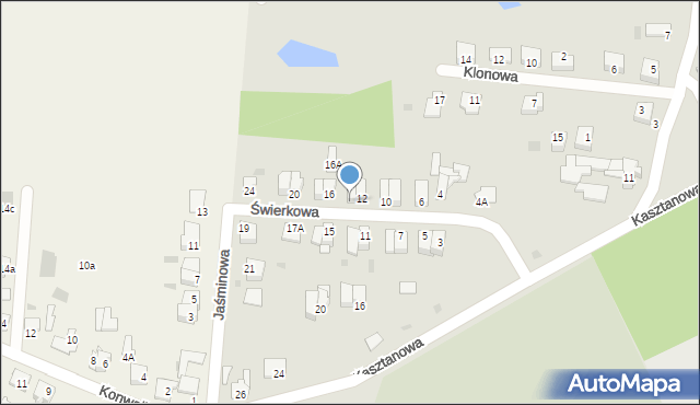 Aleksandrów Kujawski, Świerkowa, 14, mapa Aleksandrów Kujawski