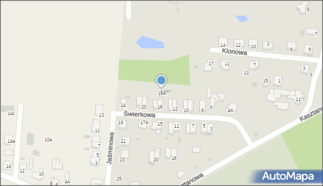 Aleksandrów Kujawski, Świerkowa, 16A, mapa Aleksandrów Kujawski