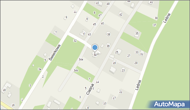 Anielin Swędowski, Świerkowa, 34, mapa Anielin Swędowski