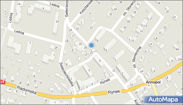 Annopol, Świeciechowska, 11, mapa Annopol