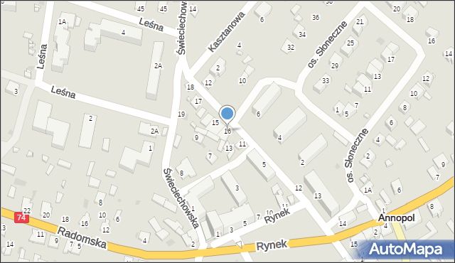 Annopol, Świeciechowska, 16, mapa Annopol