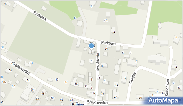 Babice, św. Józefa, 7, mapa Babice