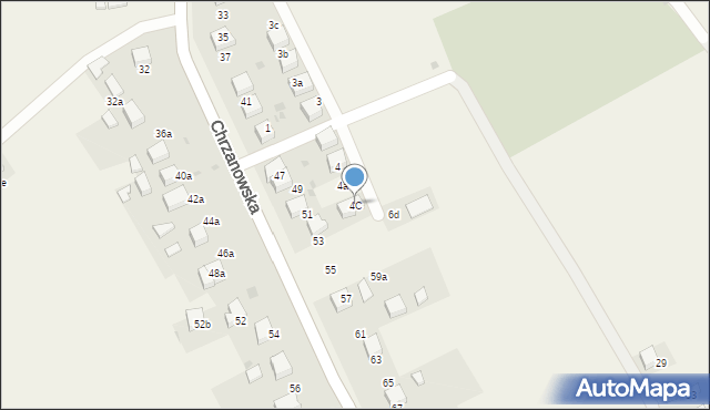 Balin, św. Maksymiliana Marii Kolbego, 4C, mapa Balin