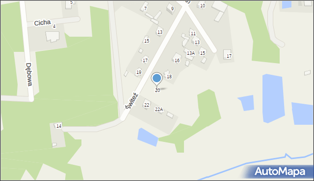 Barcząca, Świteź, 20, mapa Barcząca