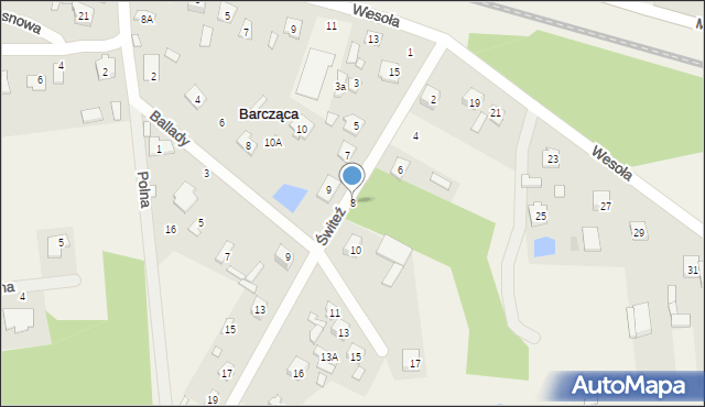 Barcząca, Świteź, 8, mapa Barcząca