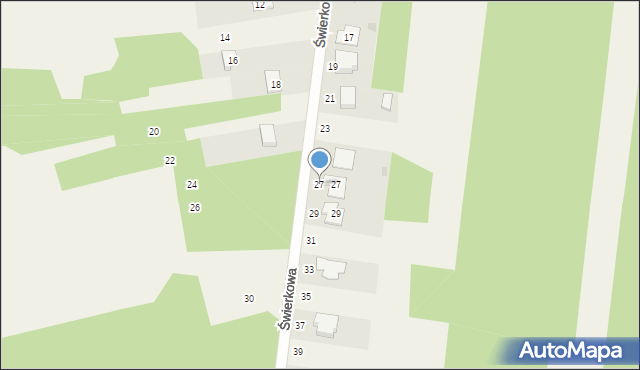 Bargły, Świerkowa, 27, mapa Bargły