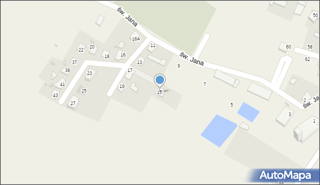 Bartąg, św. Jana, 15, mapa Bartąg
