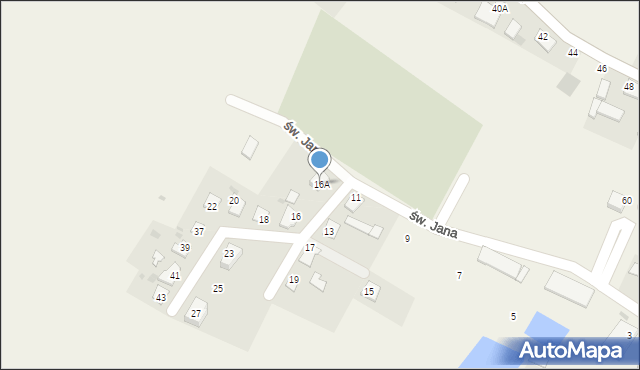 Bartąg, św. Jana, 16A, mapa Bartąg