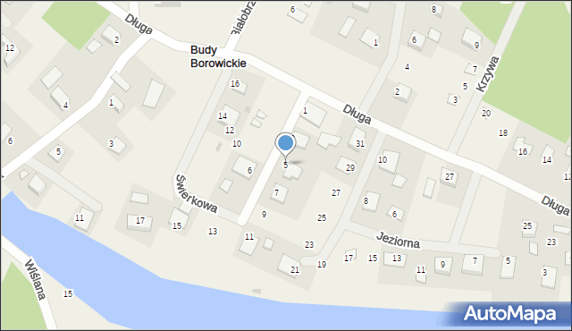 Białobrzegi, Świerkowa, 5, mapa Białobrzegi