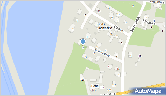Białobrzegi, Świerkowa, 7, mapa Białobrzegi
