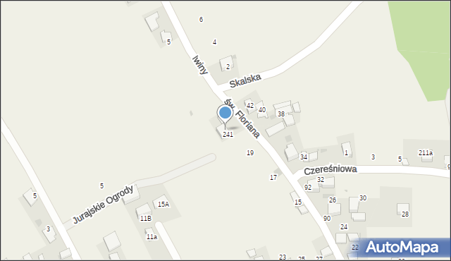 Biały Kościół, św. Floriana, 21, mapa Biały Kościół