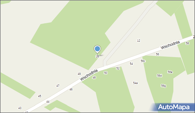 Biały Ług, Świerkowa, 16, mapa Biały Ług