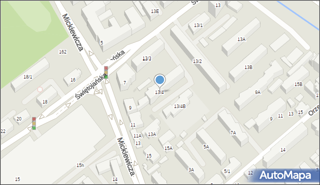 Białystok, Świętojańska, 13/4, mapa Białegostoku