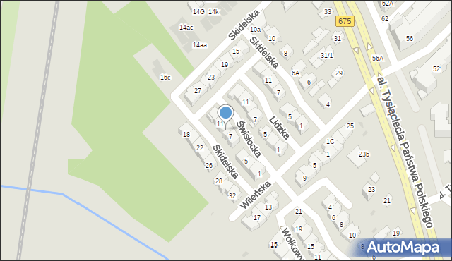 Białystok, Świsłocka, 9, mapa Białegostoku