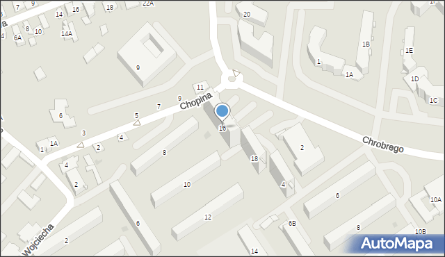 Białystok, św. Wojciecha, 16, mapa Białegostoku