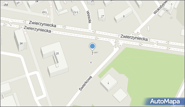 Białystok, Świerkowa, 2, mapa Białegostoku