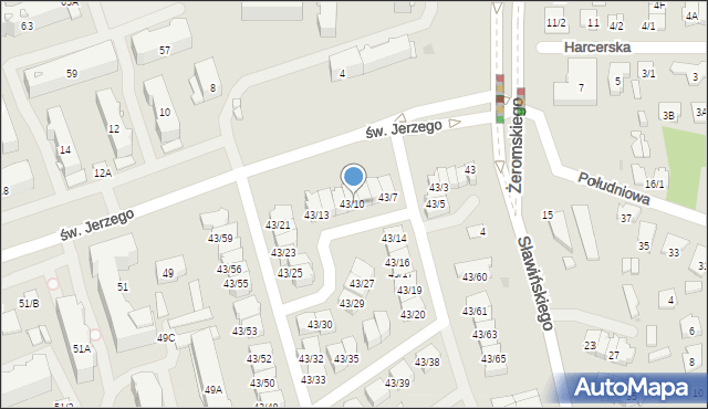 Białystok, św. Jerzego, 43/10, mapa Białegostoku