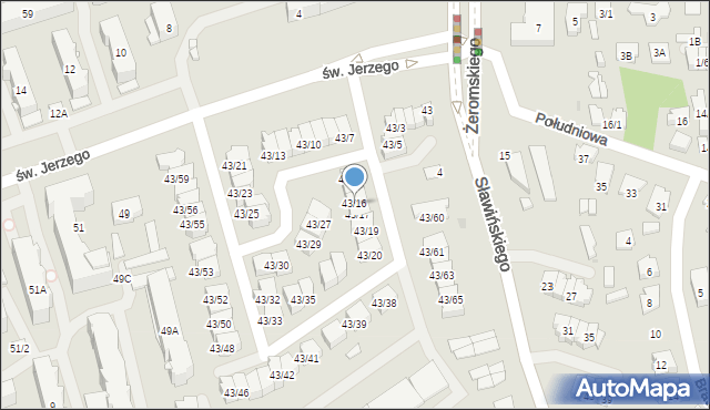 Białystok, św. Jerzego, 43/16, mapa Białegostoku