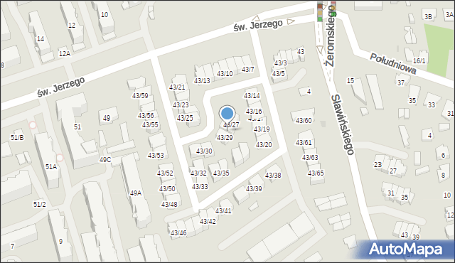 Białystok, św. Jerzego, 43/28, mapa Białegostoku