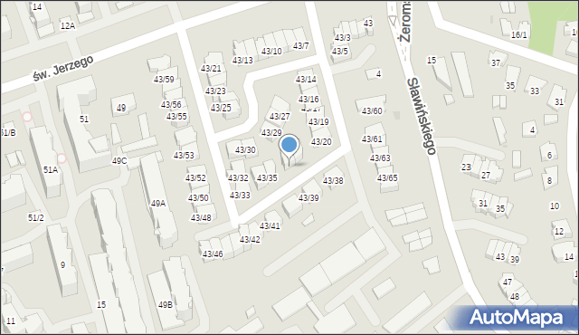 Białystok, św. Jerzego, 43/36, mapa Białegostoku