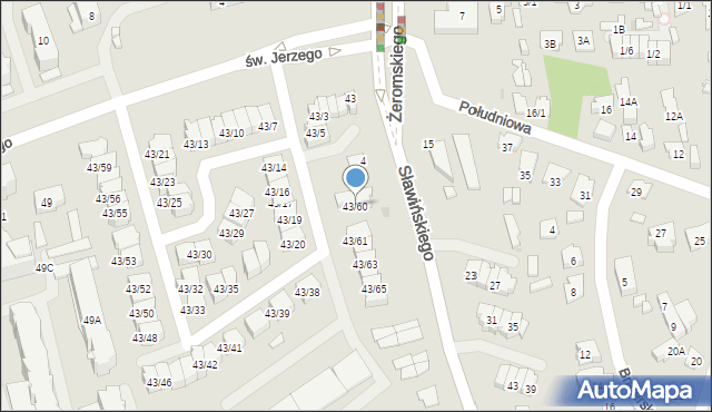 Białystok, św. Jerzego, 43/60, mapa Białegostoku