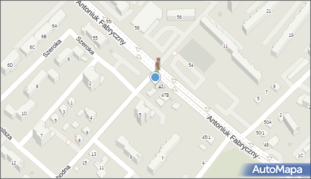 Białystok, Swobodna, 3, mapa Białegostoku