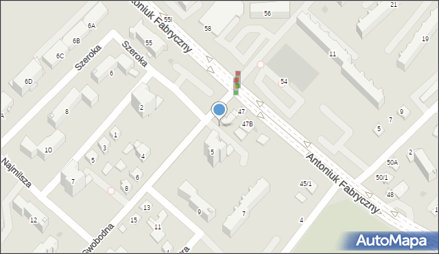 Białystok, Swobodna, 3a, mapa Białegostoku