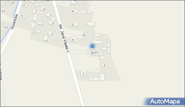 Bieliniec, św. Jana Pawła II, 6, mapa Bieliniec