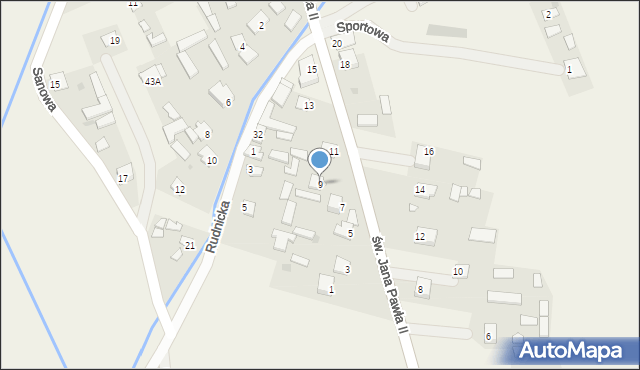 Bieliniec, św. Jana Pawła II, 9, mapa Bieliniec