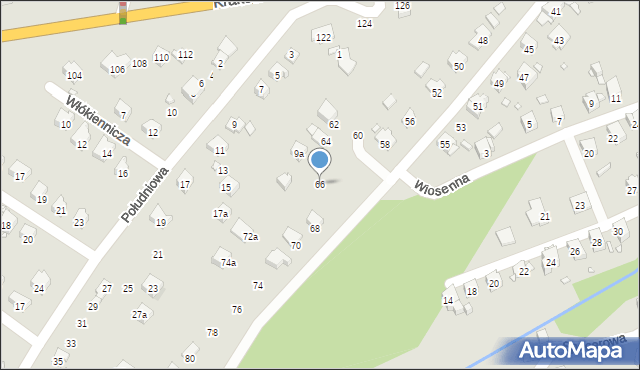 Bielsko-Biała, Świerkowa, 66, mapa Bielsko-Białej