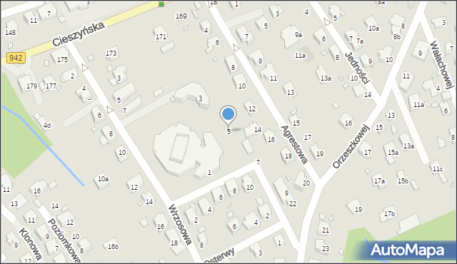 Bielsko-Biała, św. Maksymiliana Marii Kolbego, 5, mapa Bielsko-Białej