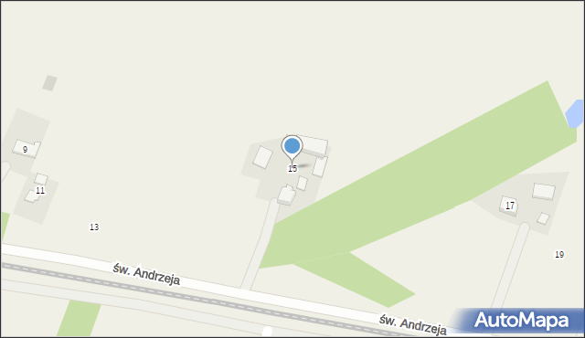 Bieniewice, św. Andrzeja, 15, mapa Bieniewice