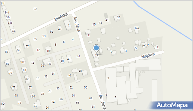 Bieniewice, św. Jana, 1A, mapa Bieniewice