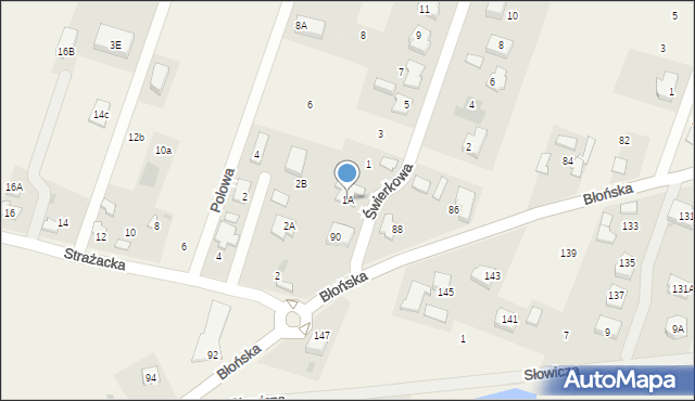 Bieniewice, Świerkowa, 1A, mapa Bieniewice