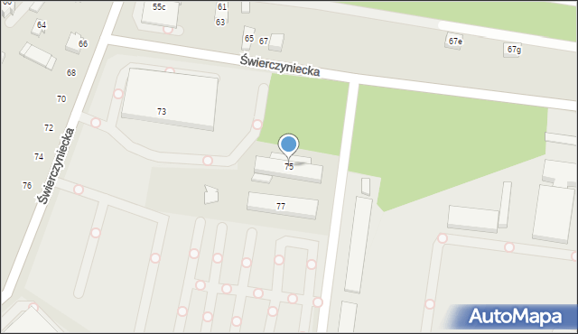 Bieruń, Świerczyniecka, 75, mapa Bieruń
