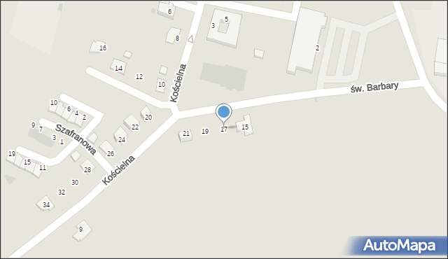 Bieruń, św. Barbary, 17, mapa Bieruń