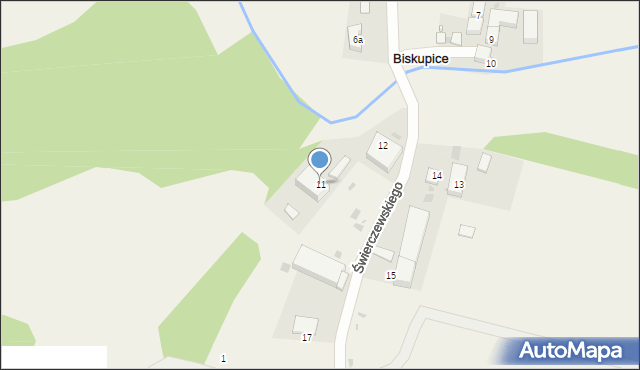 Biskupice, Świerczewskiego-Waltera Karola, gen., 11, mapa Biskupice
