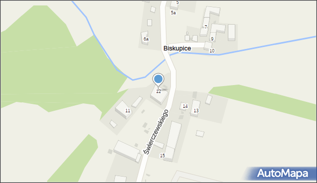 Biskupice, Świerczewskiego-Waltera Karola, gen., 12, mapa Biskupice