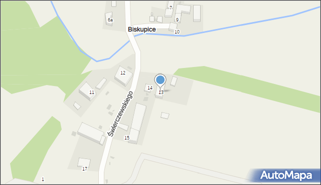 Biskupice, Świerczewskiego-Waltera Karola, gen., 13, mapa Biskupice