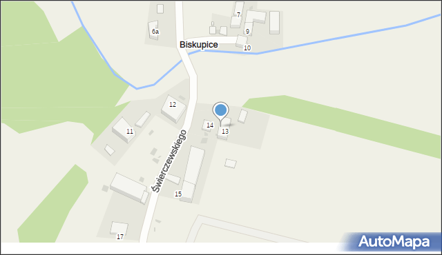 Biskupice, Świerczewskiego-Waltera Karola, gen., 13a, mapa Biskupice