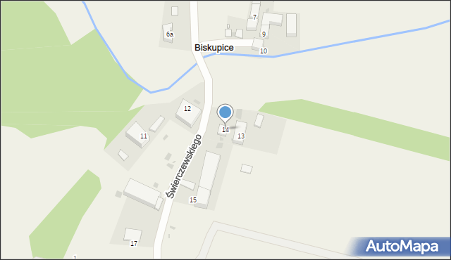 Biskupice, Świerczewskiego-Waltera Karola, gen., 14, mapa Biskupice