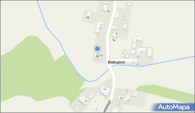 Biskupice, Świerczewskiego-Waltera Karola, gen., 6a, mapa Biskupice