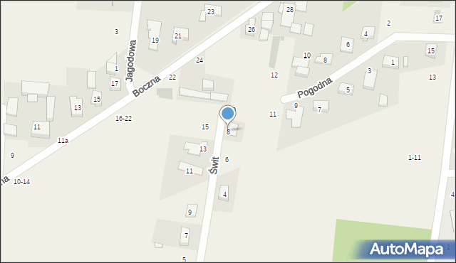 Biskupice, Świt, 8, mapa Biskupice