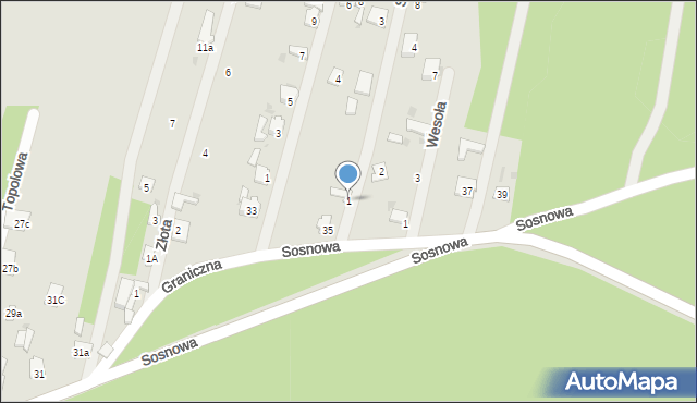 Blachownia, Swojska, 1, mapa Blachownia