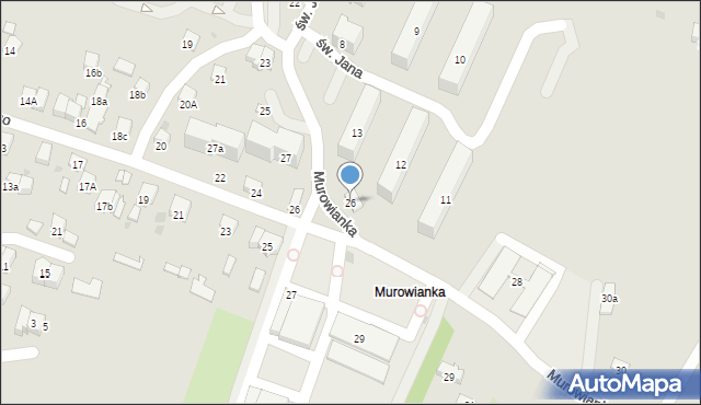 Bochnia, św. Jana, 18, mapa Bochni