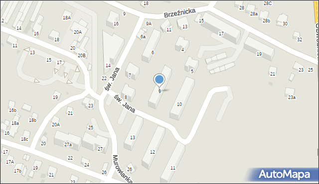 Bochnia, św. Jana, 9, mapa Bochni