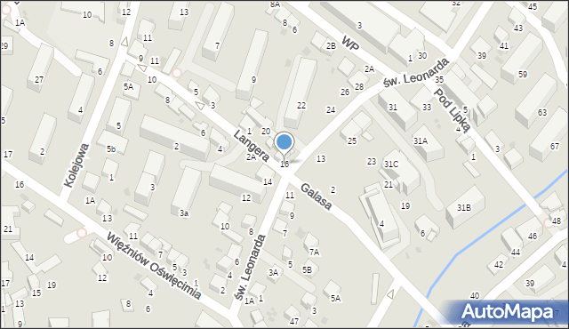 Bochnia, św. Leonarda, 16, mapa Bochni