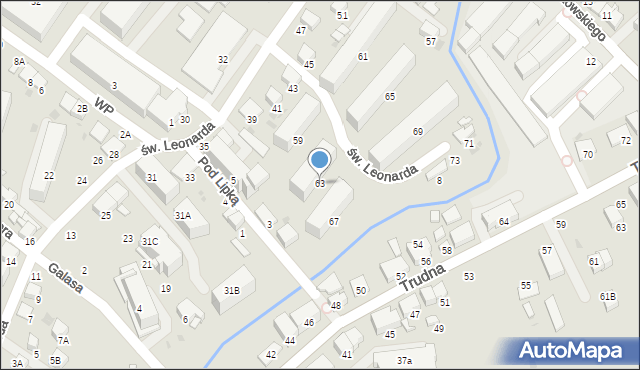 Bochnia, św. Leonarda, 63, mapa Bochni