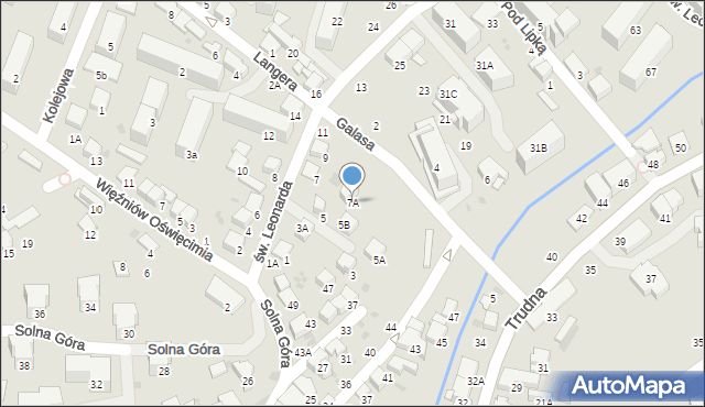 Bochnia, św. Leonarda, 7A, mapa Bochni