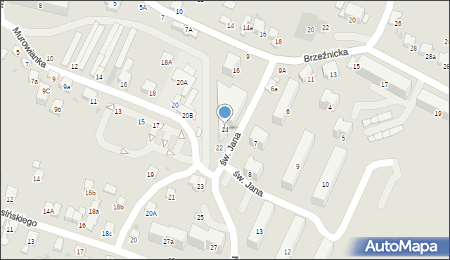 Bochnia, św. Jana, 14, mapa Bochni